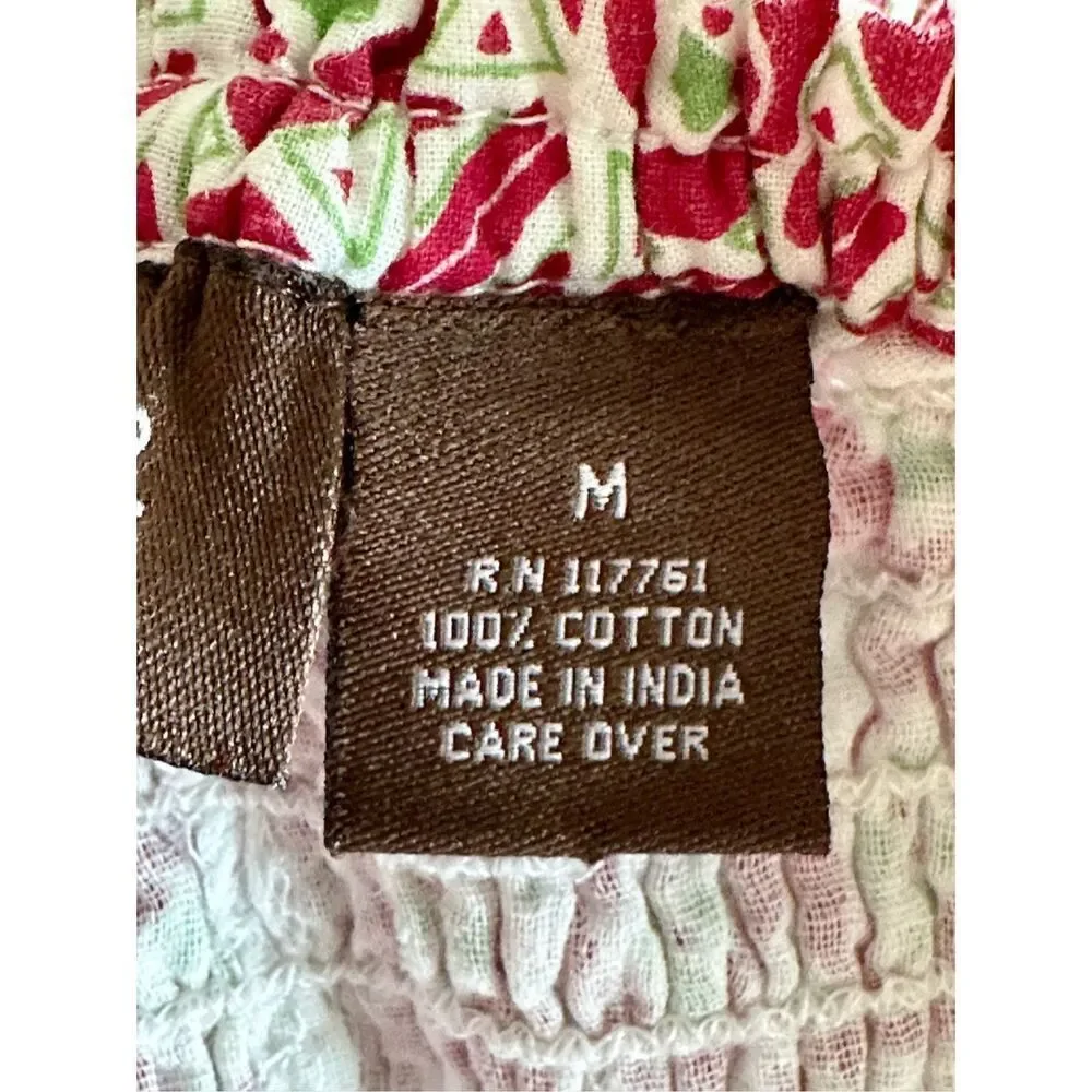 Speed Control Ruched Strapless‎ Pull-On Dress Womens M Pink Cottagecore - Picture 7 of 11